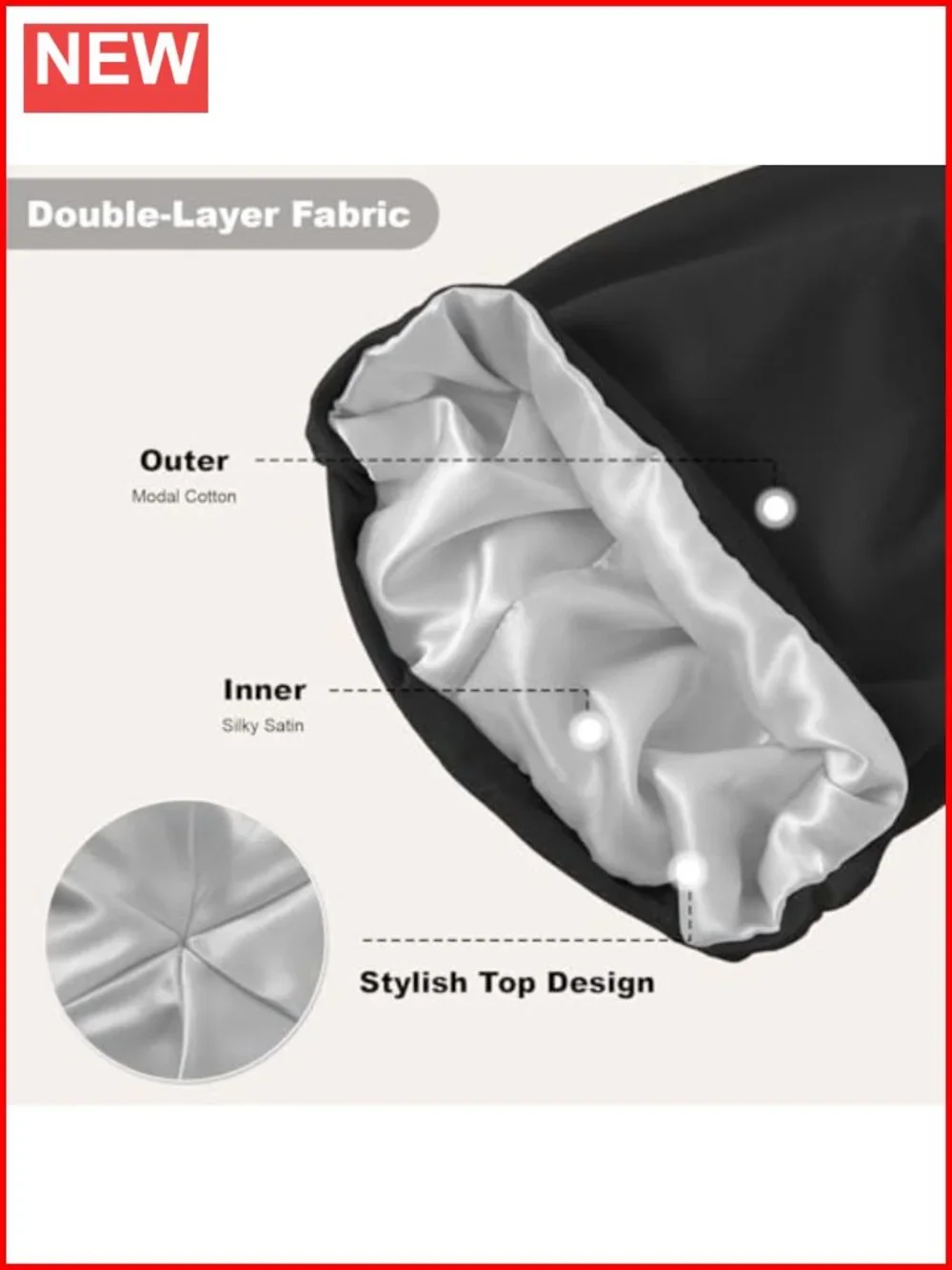 Adjustable Silk Satin Bonnet for Sleeping, Curly Hair Protection